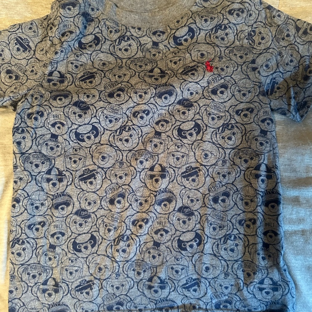 🐎 Gray Polo by Ralph Lauren Bear Kids T-Shirt
